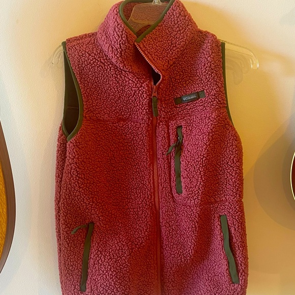 Columbia Blush Pink Fleece Vest - Picture 1 of 4